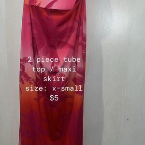 No Boundaries Red and Orange Maxi Dress